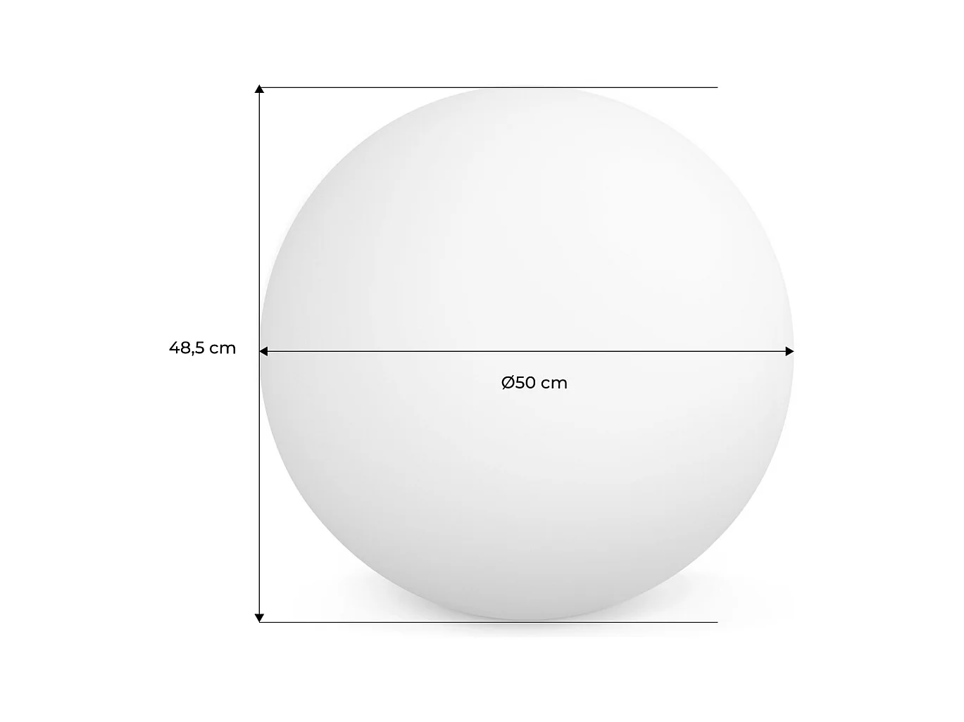 Bola luminosa led inalámbrica, interior/exterior, 16 colores blanco