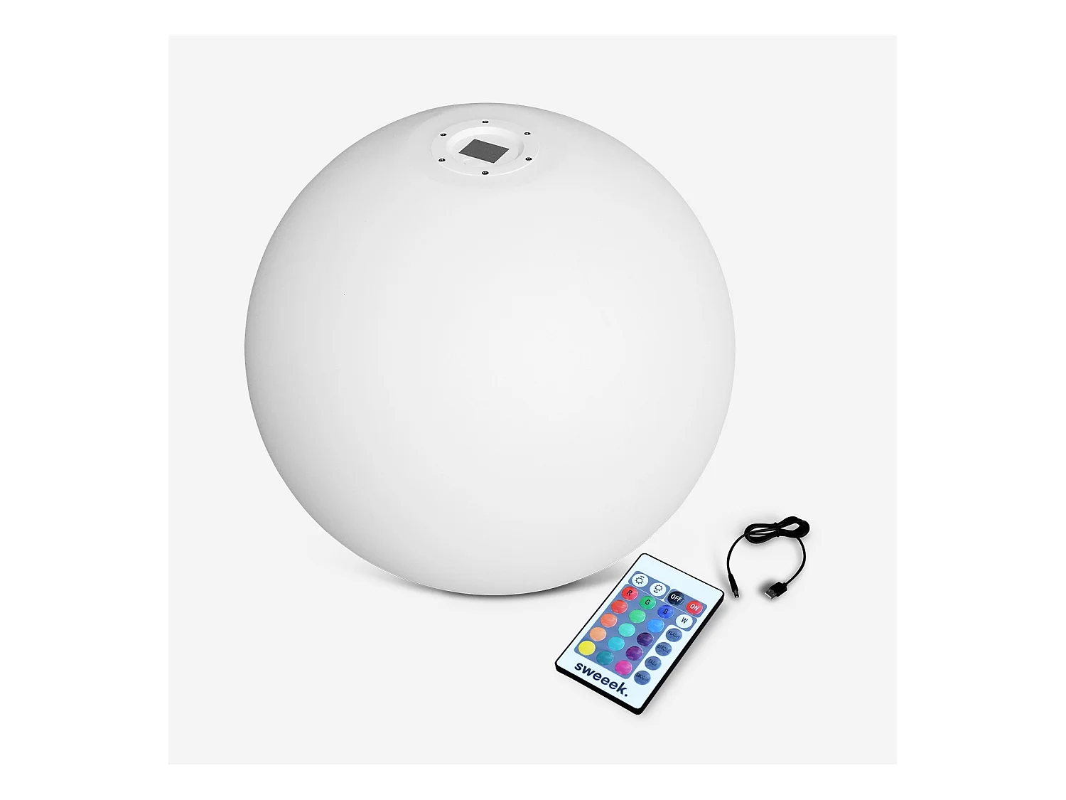 Bola luminosa led inalámbrica, interior/exterior, 16 colores blanco