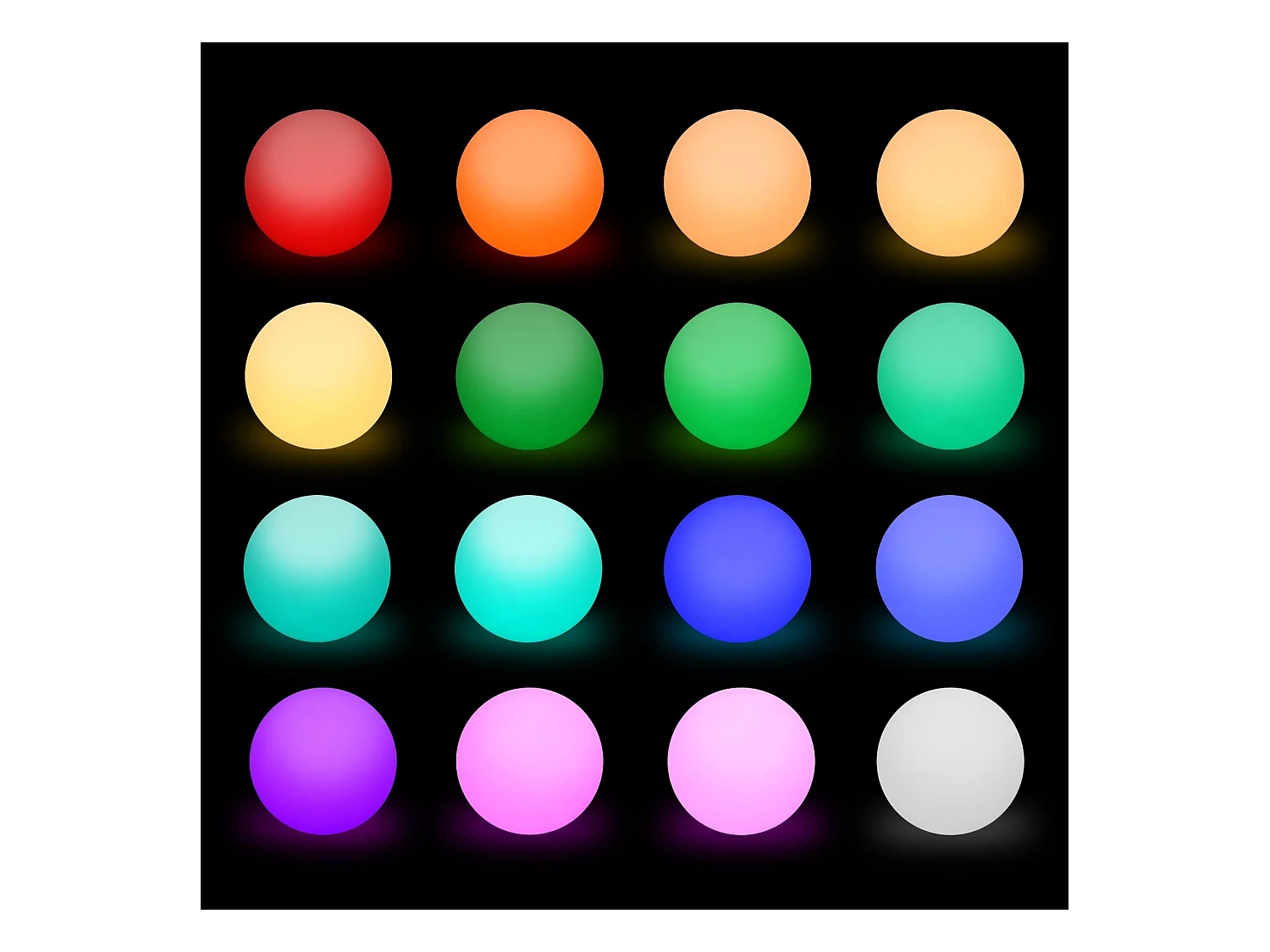 Bola luminosa led inalámbrica, interior/exterior, 16 colores blanco