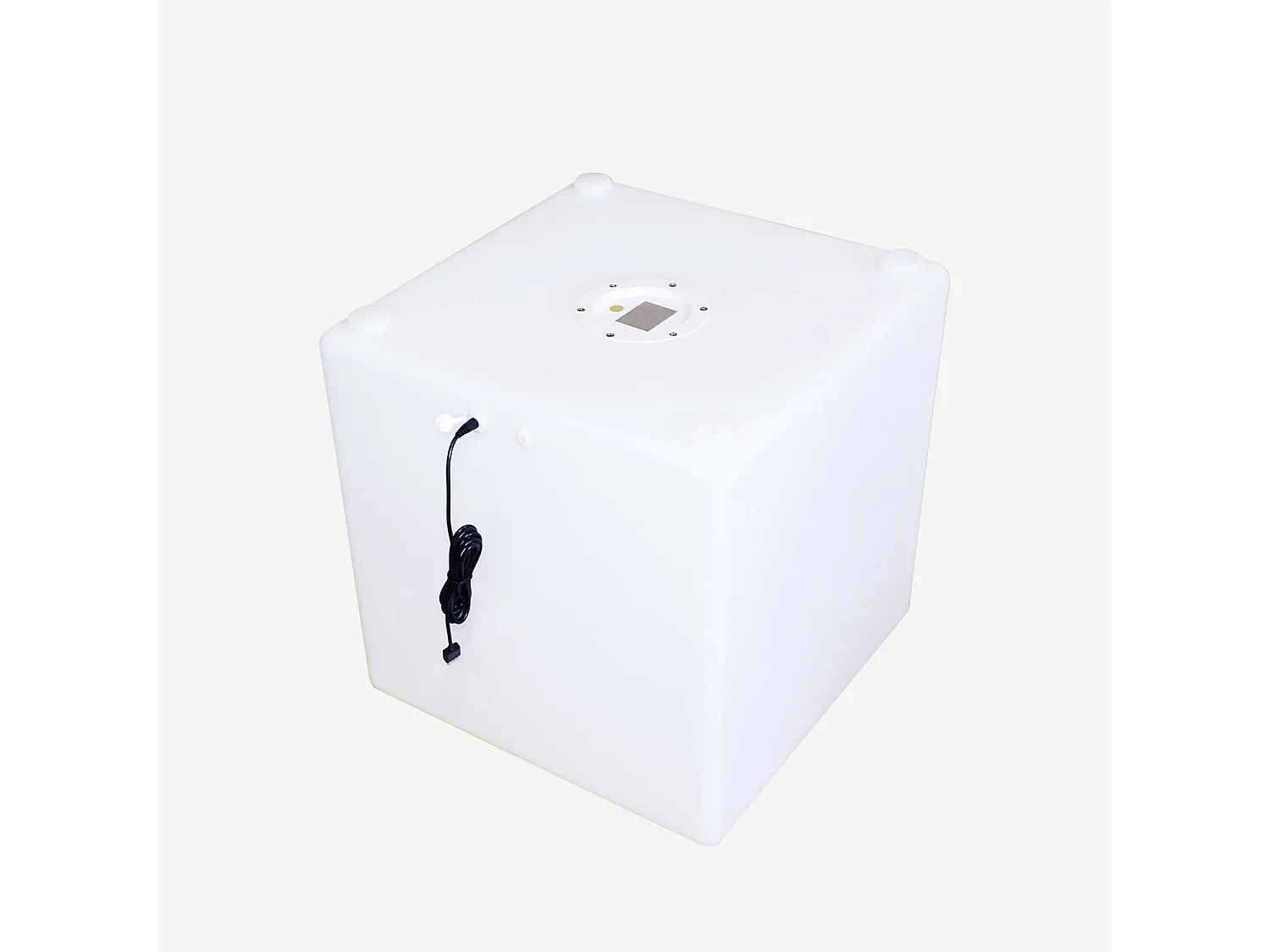Lampada a cubo LED colore bianco con batteria ricaricabile Multicolore - 41x41x44 cm