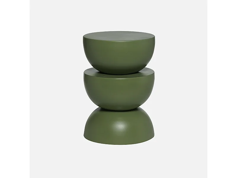 Mesa auxiliar o mesita de metal verde