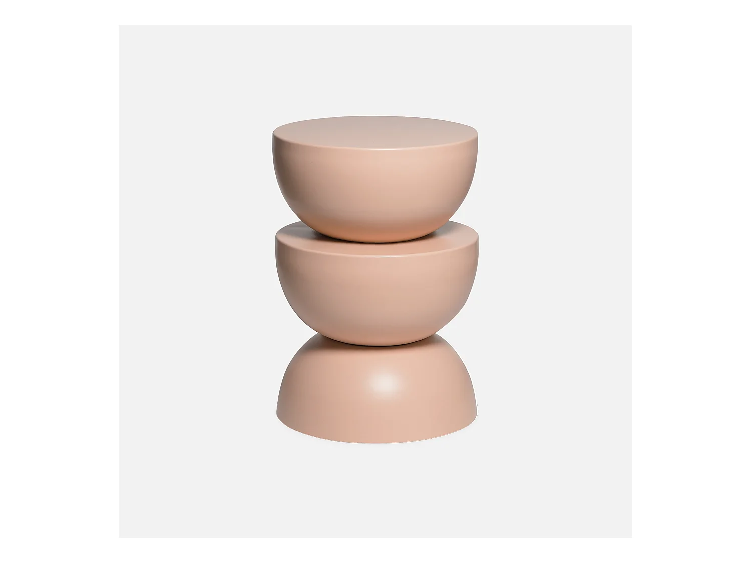 Table d'appoint. bout de canapé. table de chevet en métal. rose. Coumba. Ø32 x H 46.5cm