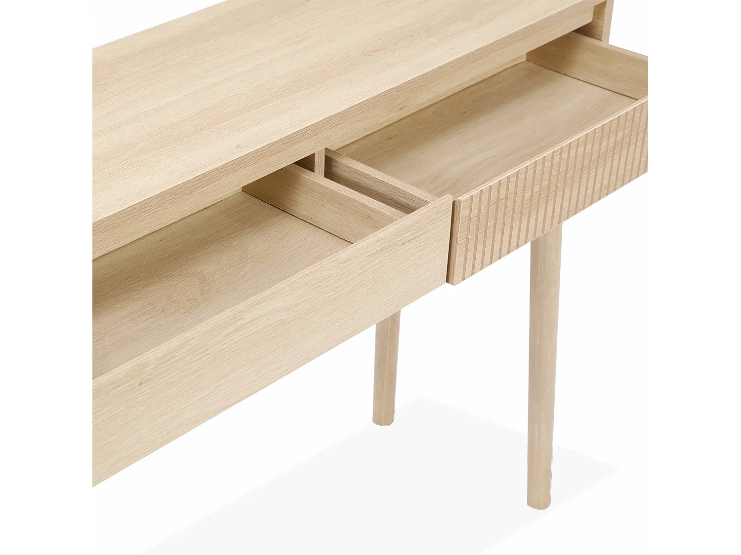 Console décor bois 2 tiroirs - Linear