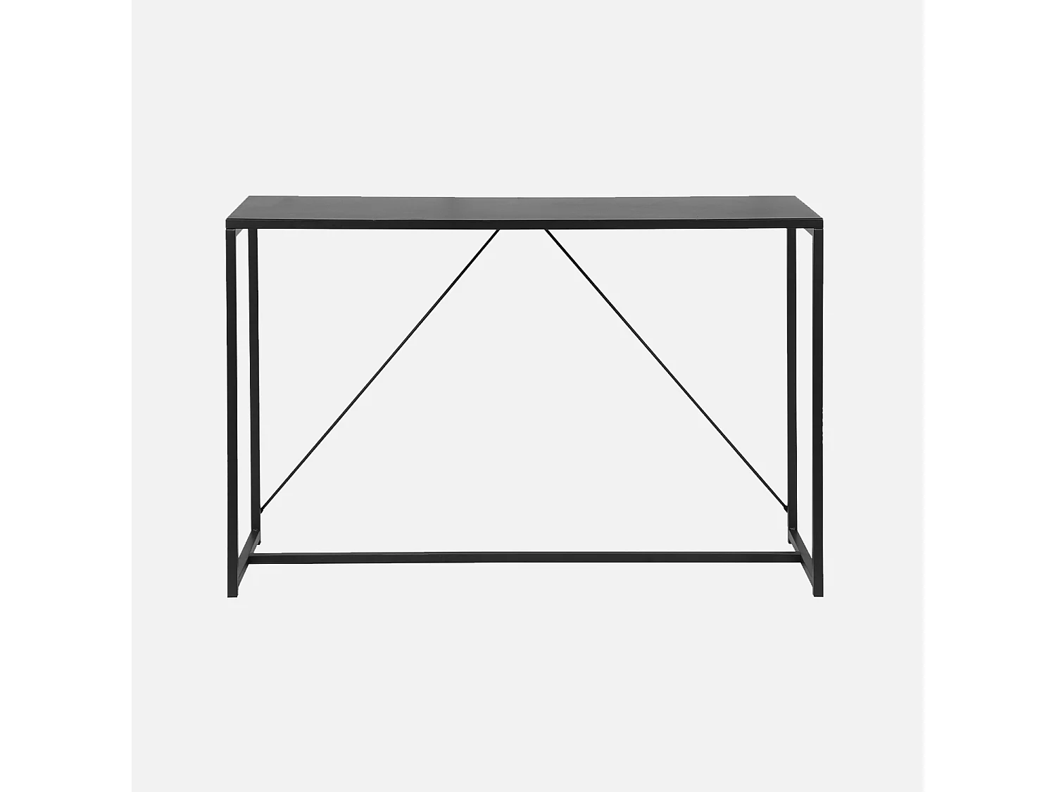 Consola de metal, 120cm negro
