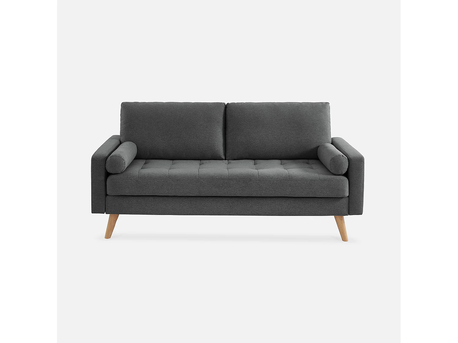 Canapé 3 places en tissu gris anthracite