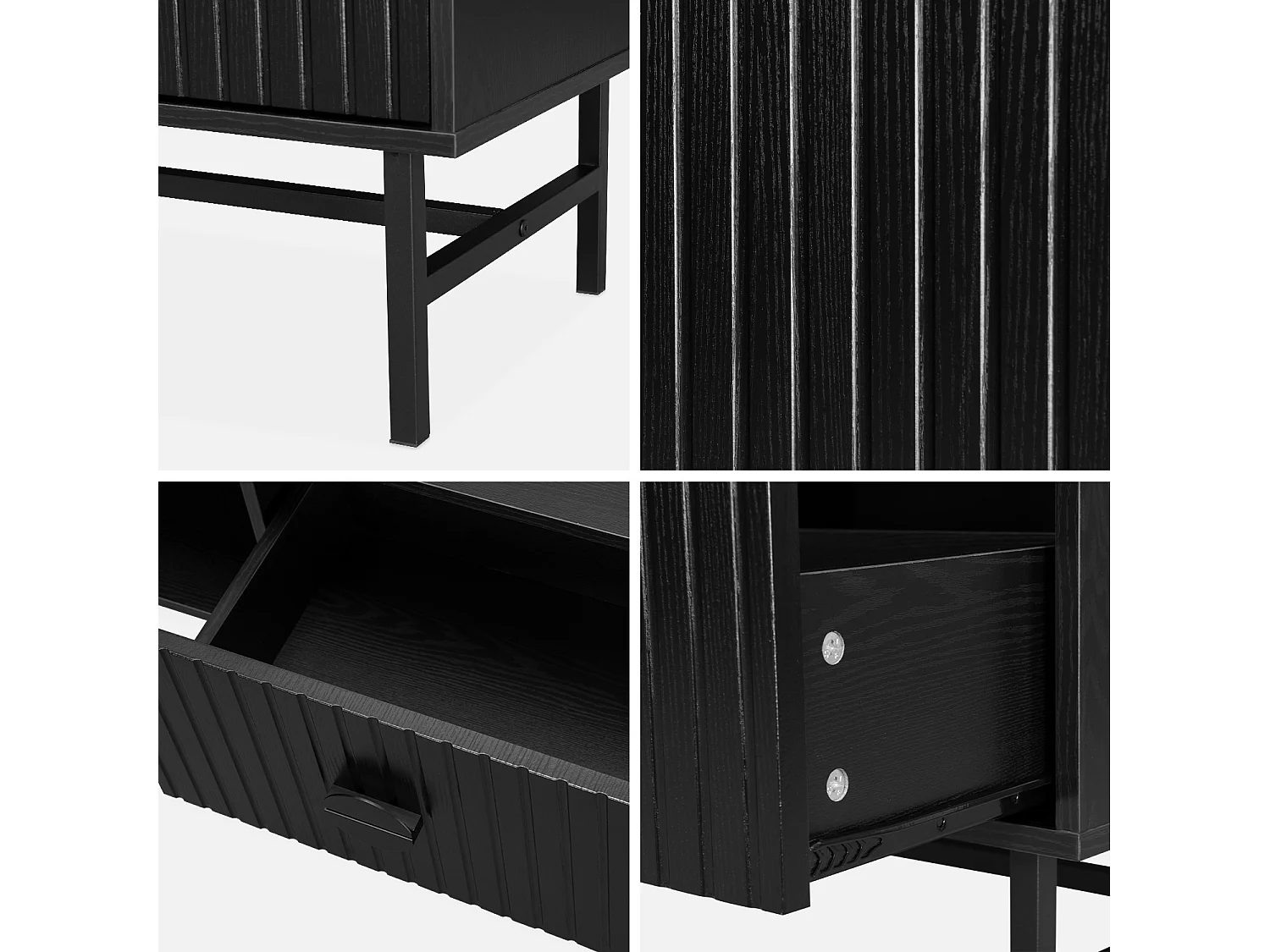 Table basse. Bazalt. un tioir. deux espaces de rangement. L 100 x l 59 x H 50.2cm