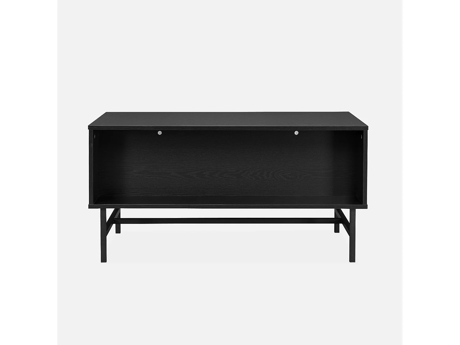 Table basse. Bazalt. un tioir. deux espaces de rangement. L 100 x l 59 x H 50.2cm