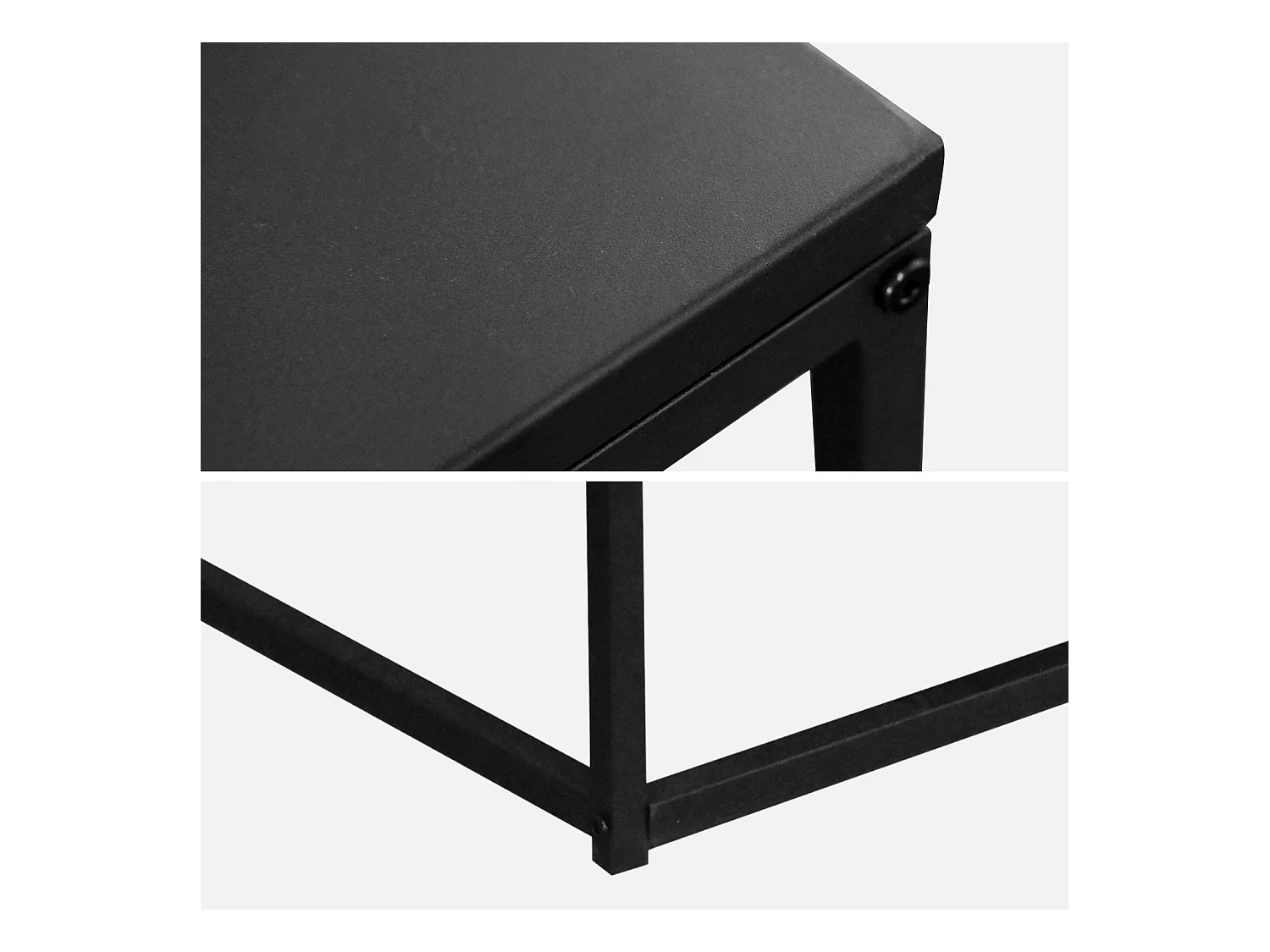 Mesa de centro de metal negro