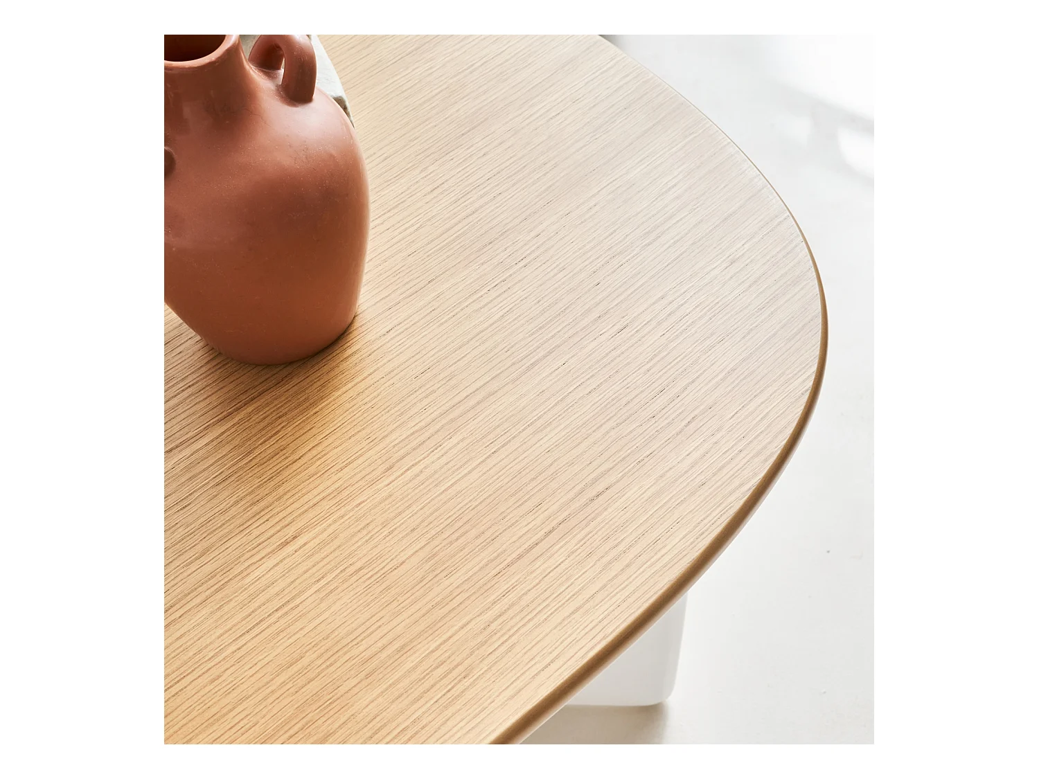 Table basse carrée 70cm MDF et placage chêne