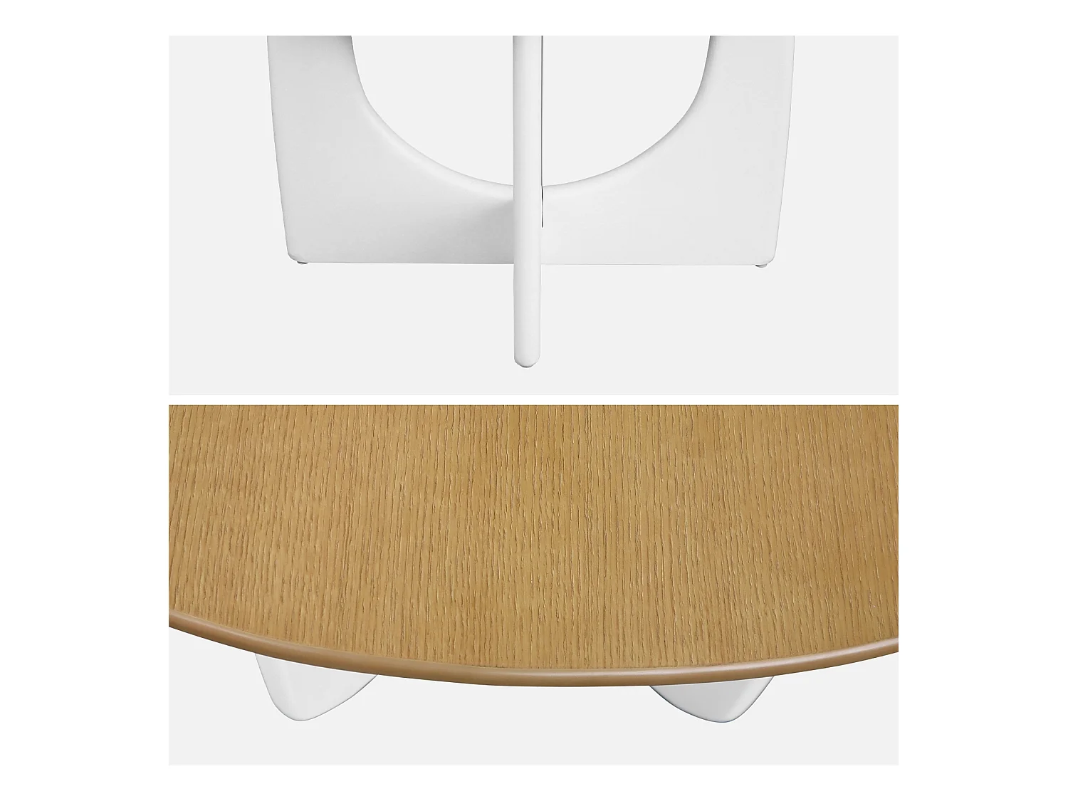 Table basse carrée 70cm MDF et placage chêne