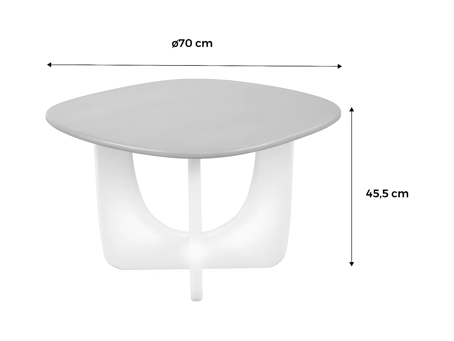 Table basse carrée 70cm MDF et placage chêne