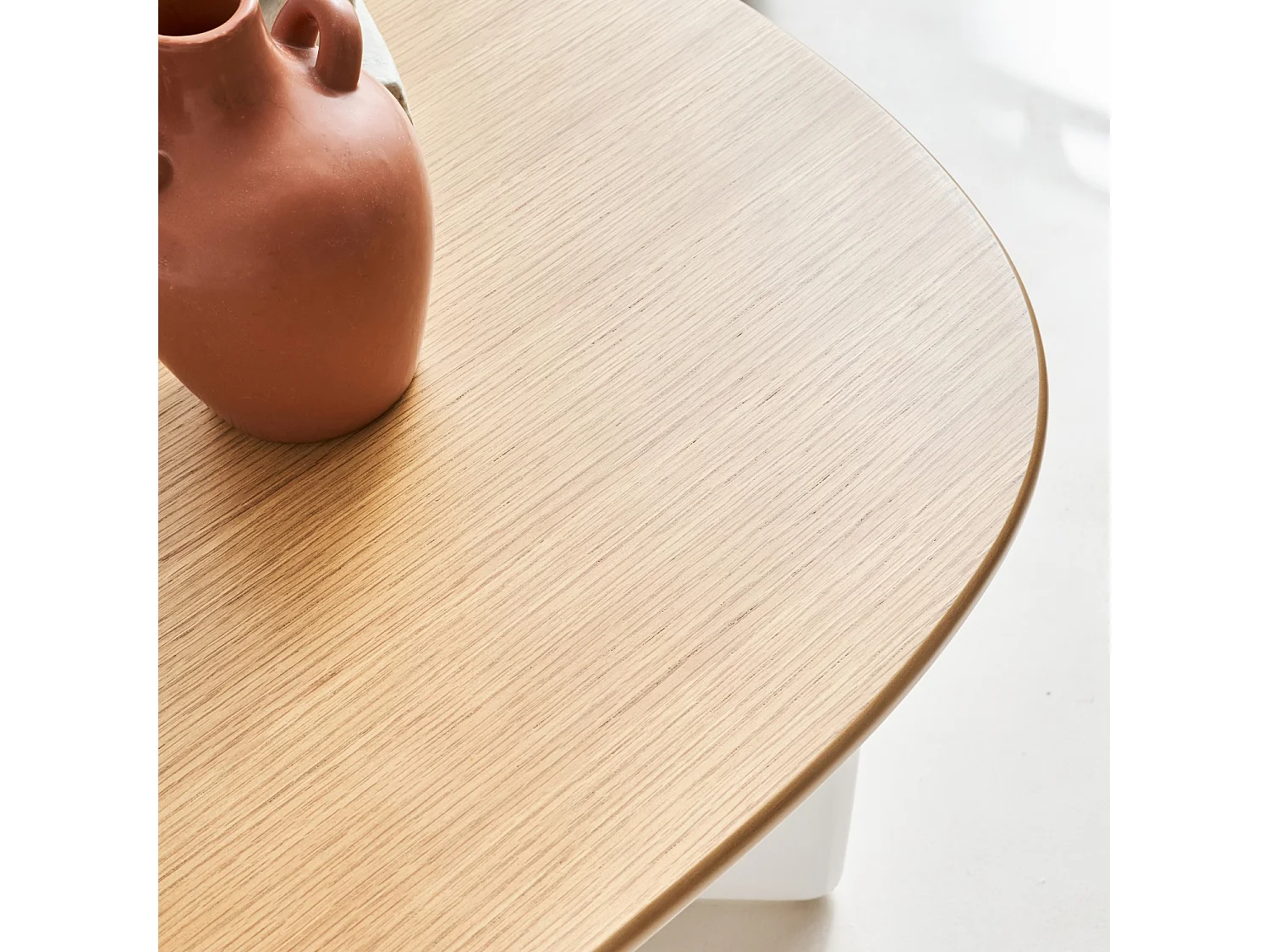 Table basse carrée 70cm MDF et placage chêne