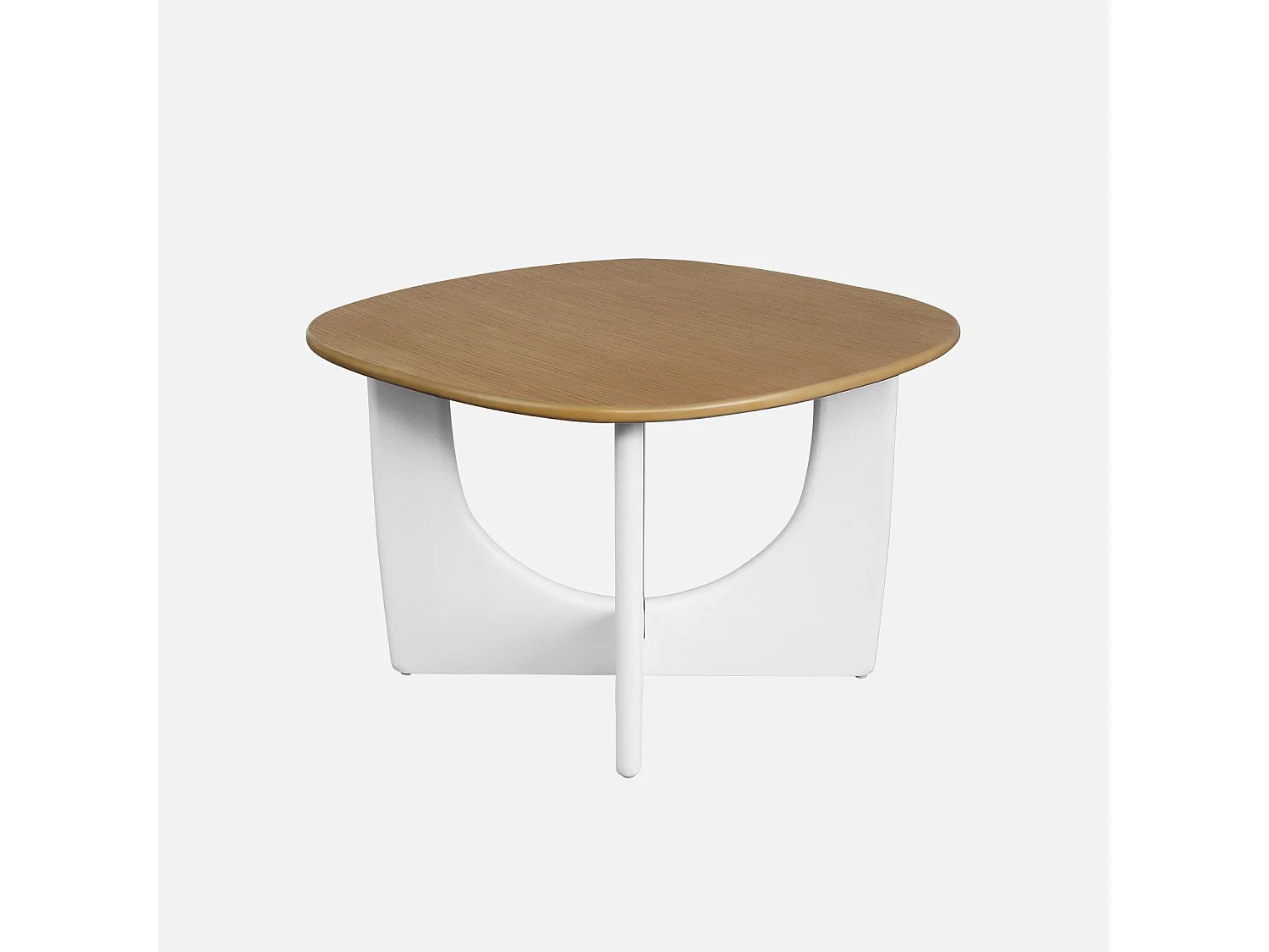 Table basse carrée 70cm MDF et placage chêne