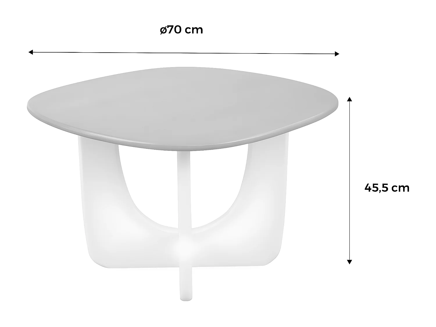 Table basse carrée 70cm MDF et placage chêne