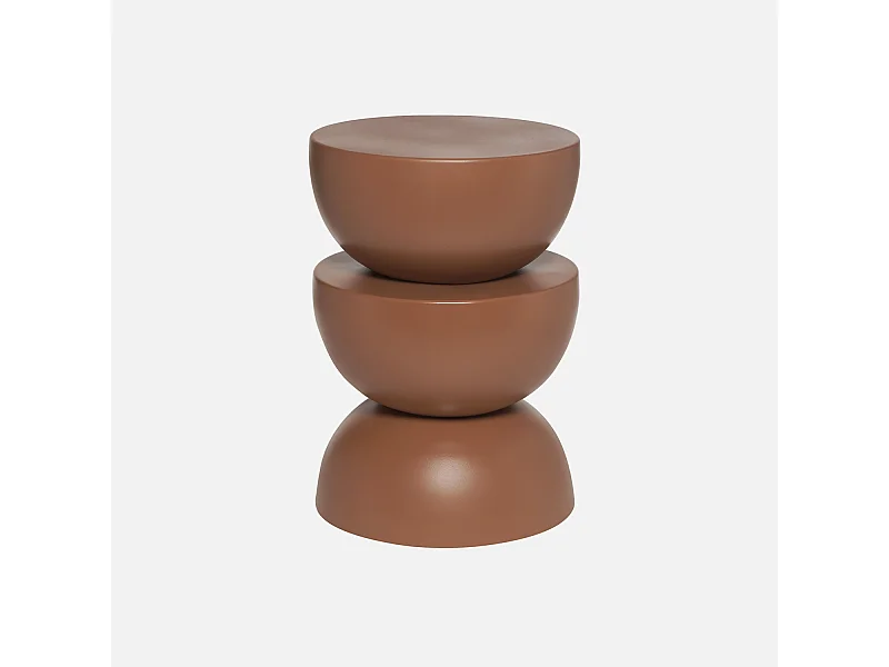 Tavolino  in metallo, terracotta