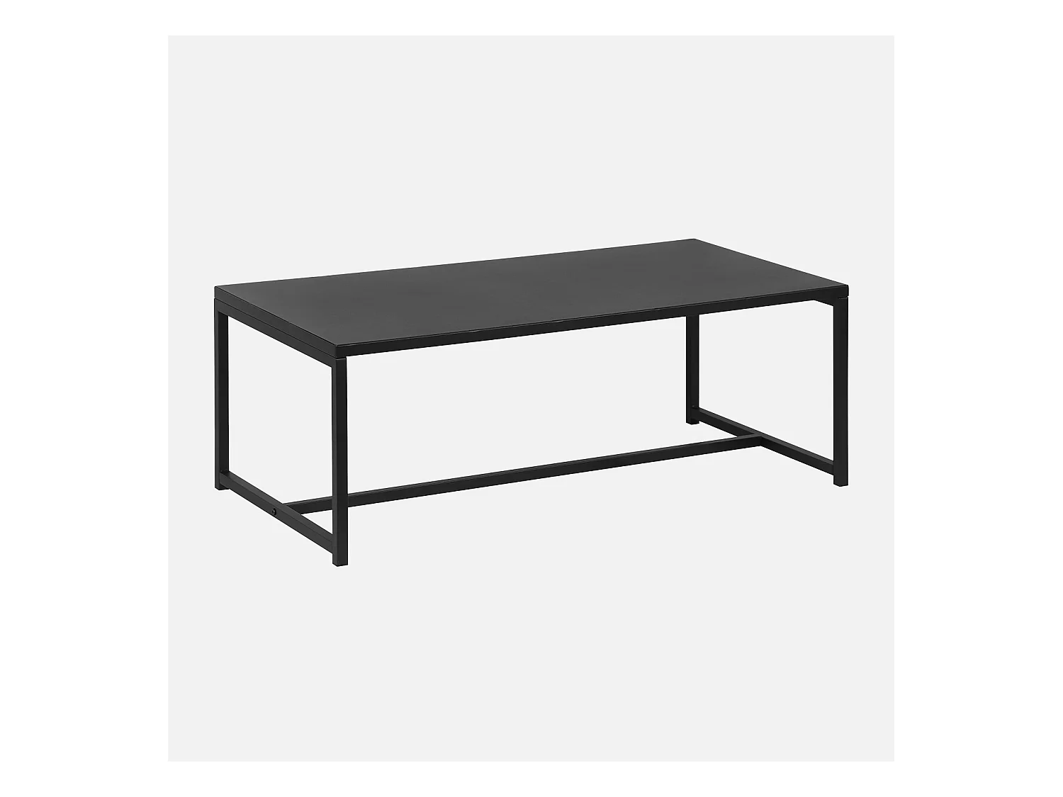 Table basse métal noir 100x50x36cm - Industrielle - pieds en métal. design