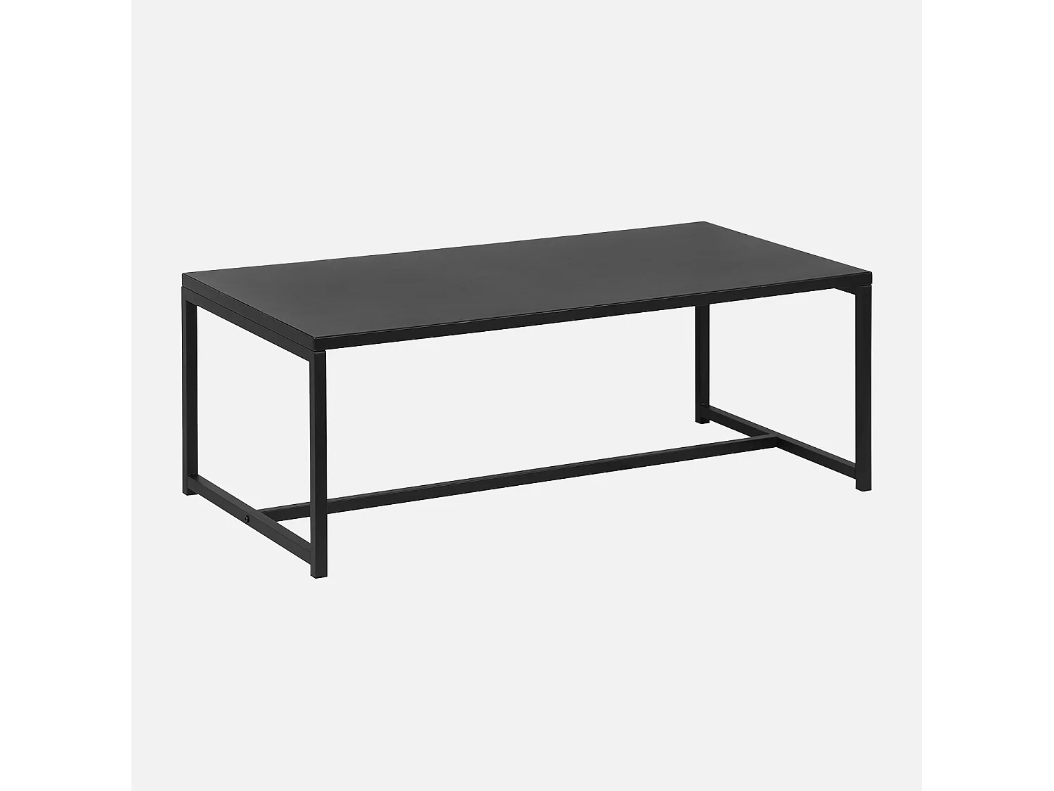 Mesa de centro de metal negro