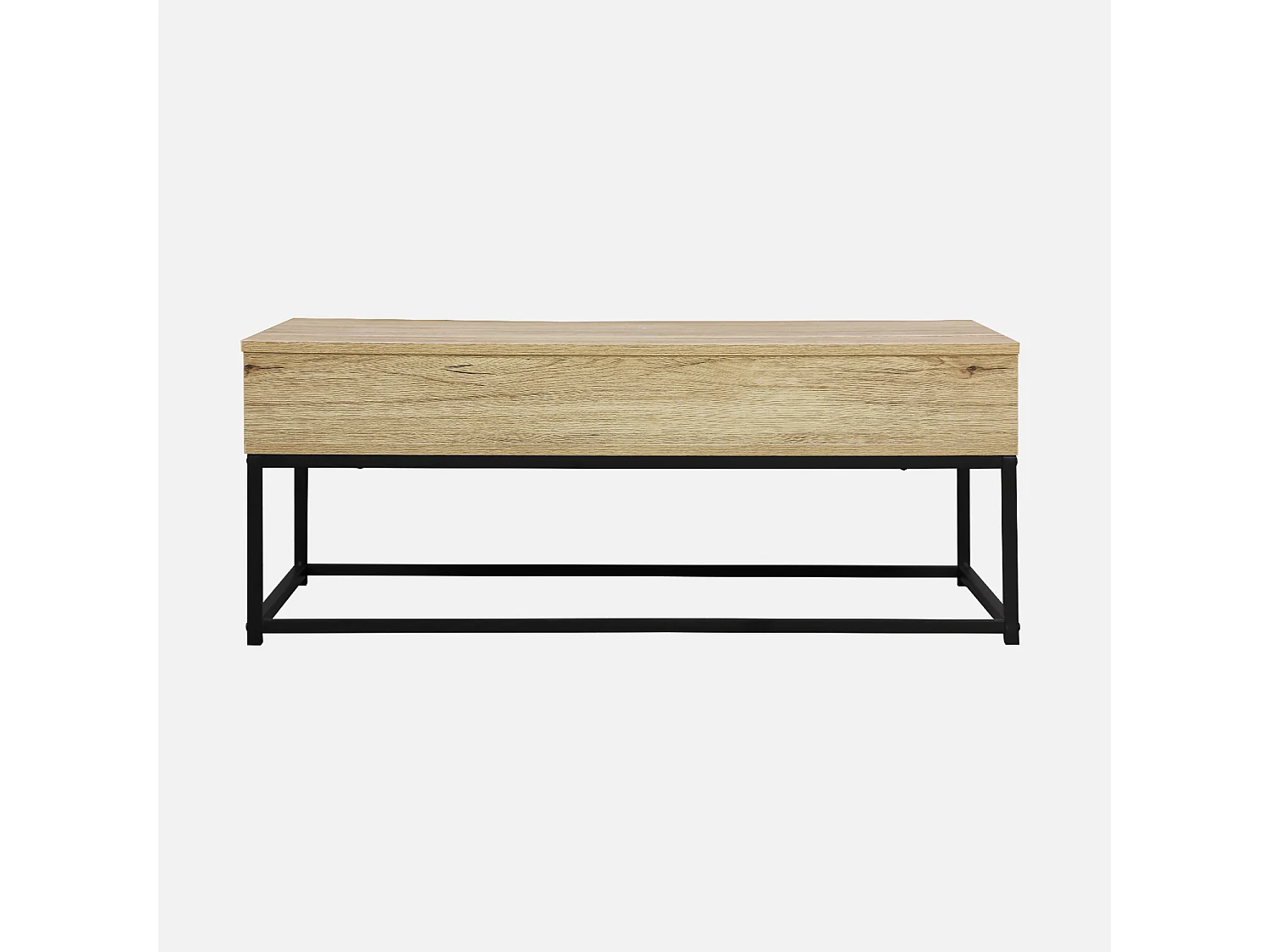 Table basse. loft. 1 plateau relevable. deux espaces de rangement. L 100 cm x l 55 cm x H 40.5 cm