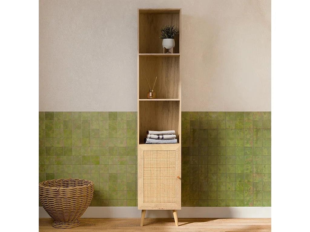 Colonne de rangement pour salle de bain. Bohème. L 35 x P 25 x H 167cm