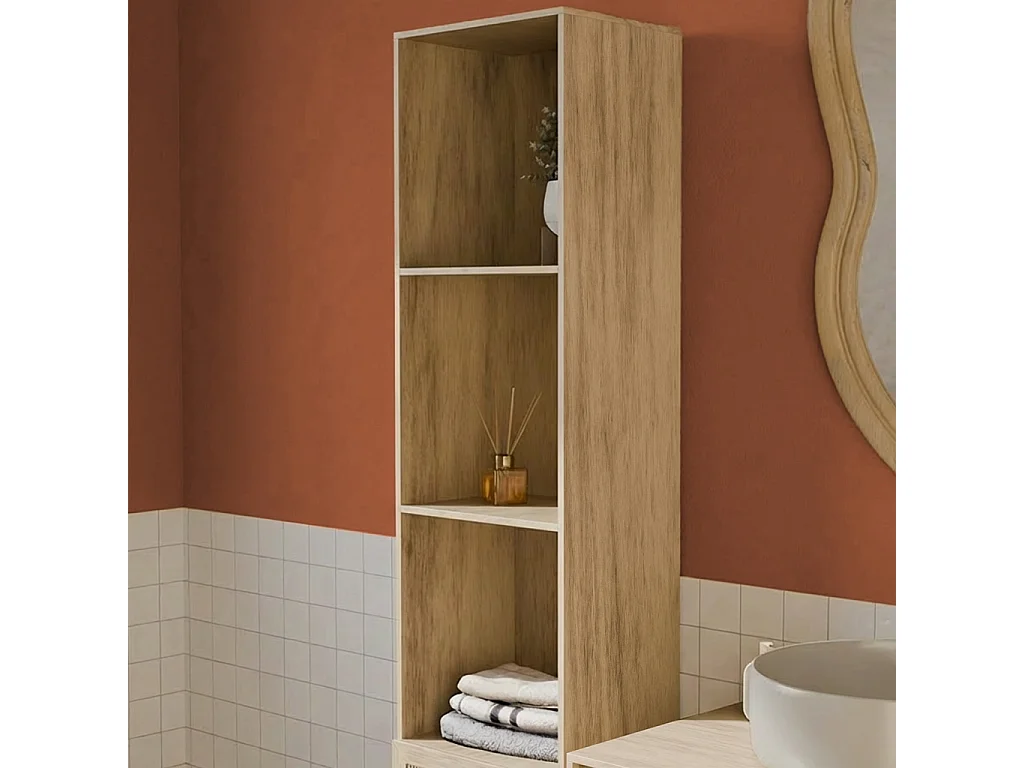 Columna de almacenamiento para cuarto de baño natural