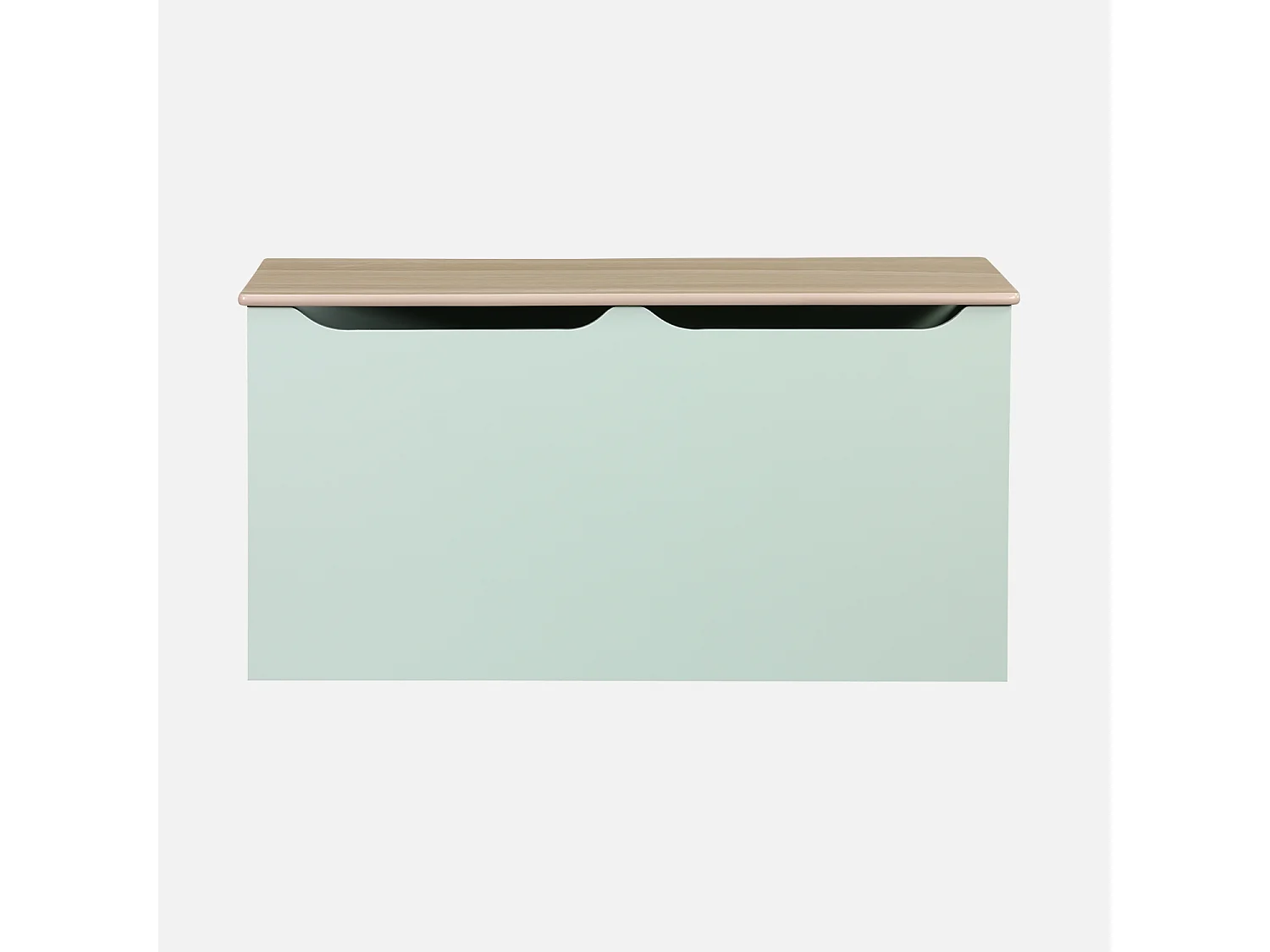 Cassettone per giochi effetto legno bianco, verde celadon