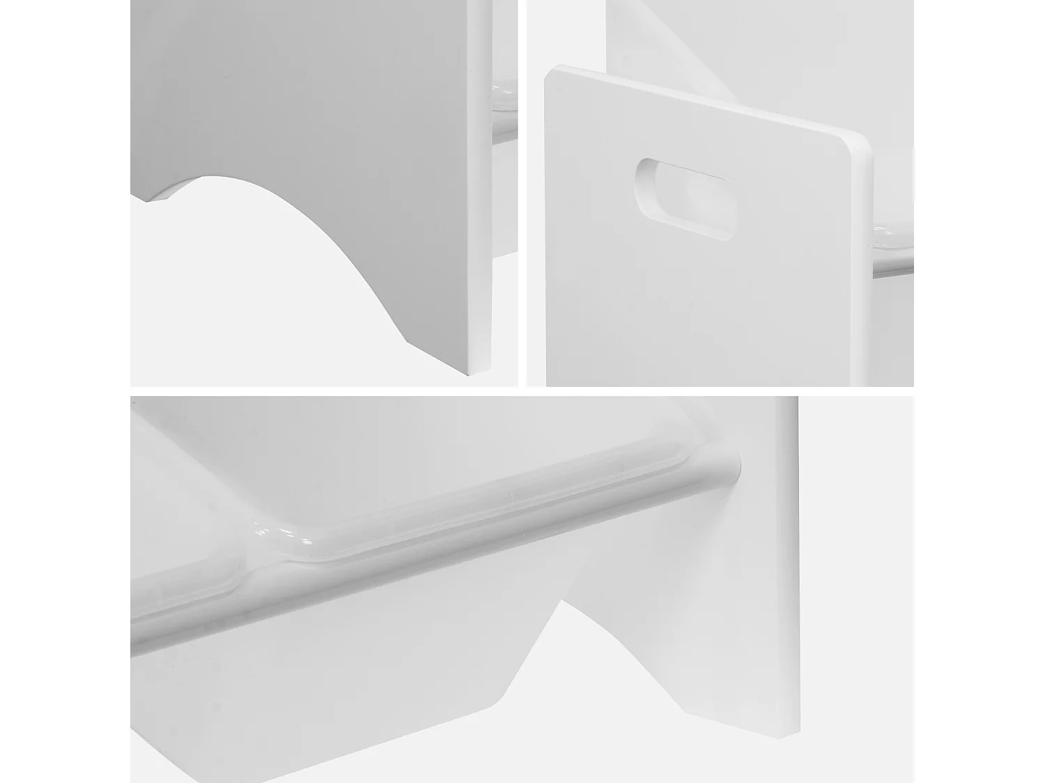 Meuble de rangement pour enfant avec 12 casiers. blanc - Tobias - MDF décor bois naturel. L 84 x P 29.5 x H 60cm