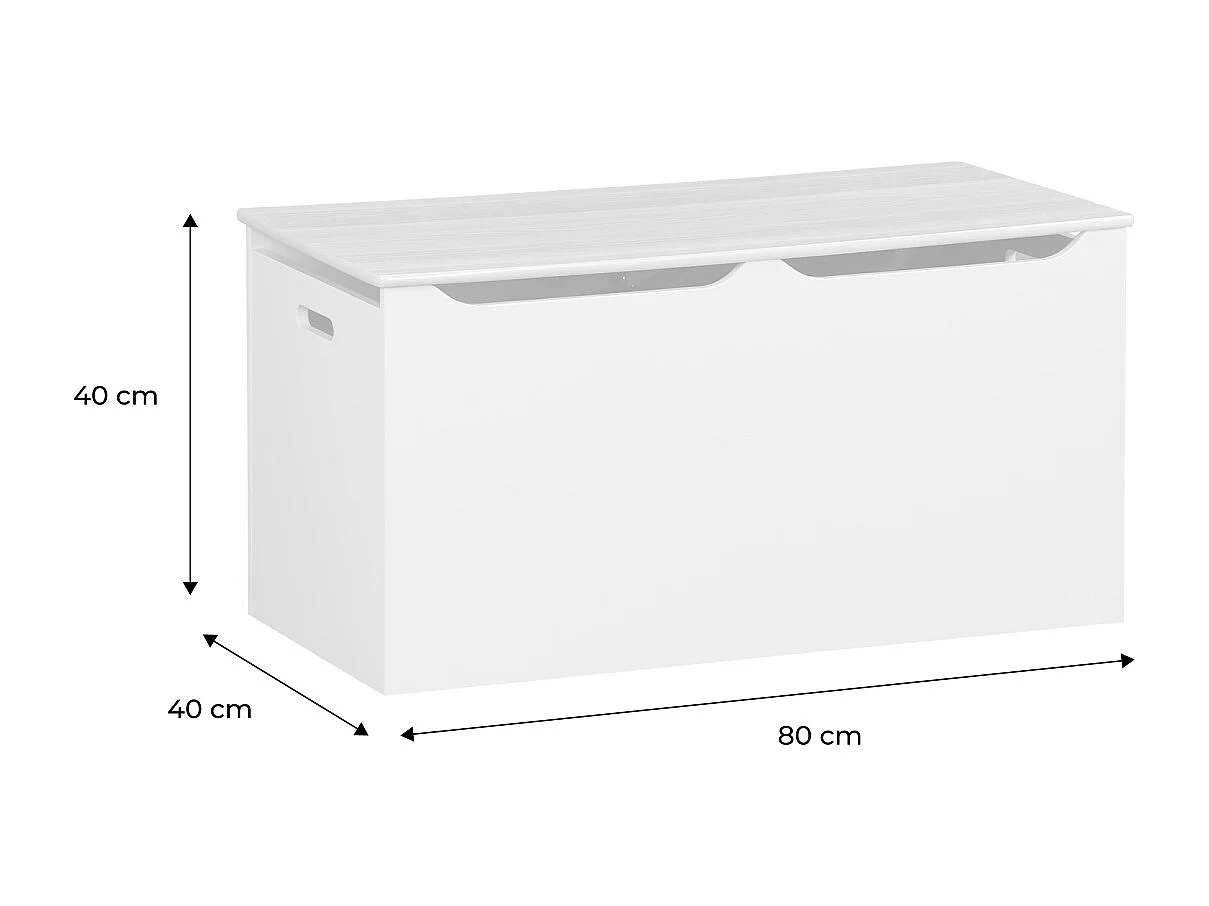 Baúl infantil ideal para juguetes blanco