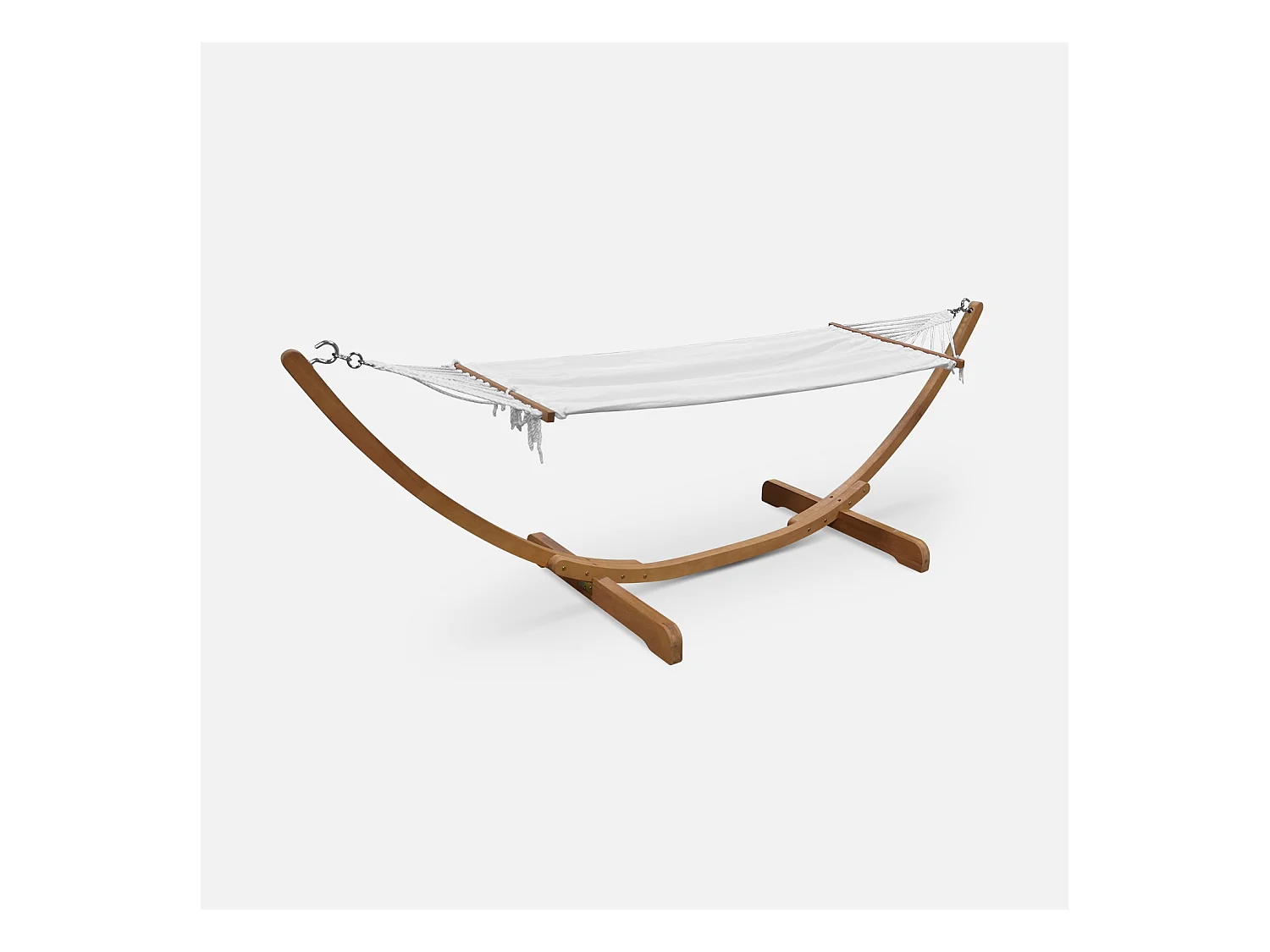 Hamac en bois - Hamaca - Hamac 317x100cm avec toile en coton