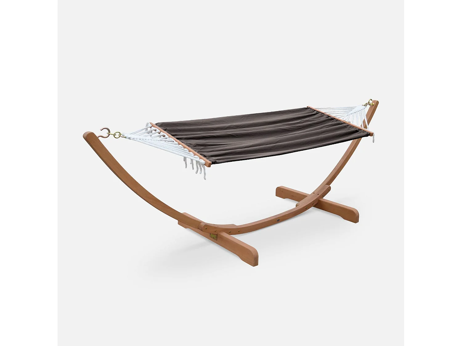 Hamac en bois - Hamaca - Hamac 317x100cm avec toile en coton