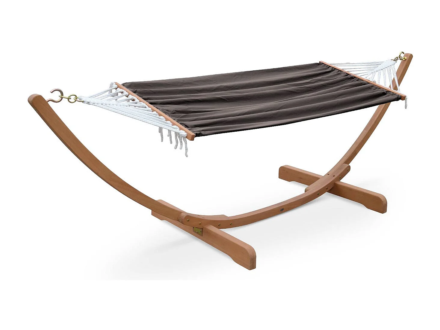 Hamac en bois - Hamaca - Hamac 317x100cm avec toile en coton