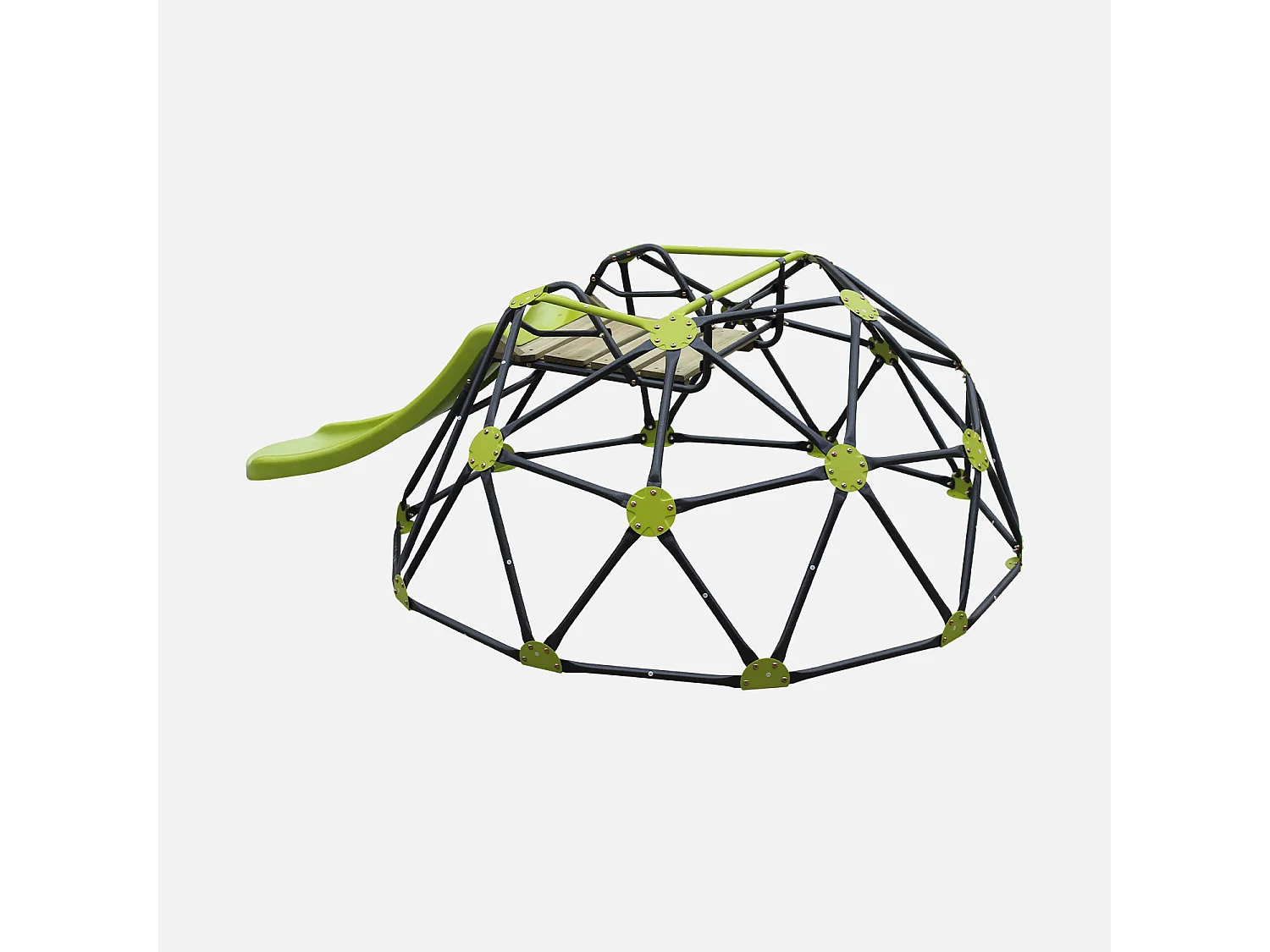 Cupola d'arrampicata con scivolo, verde