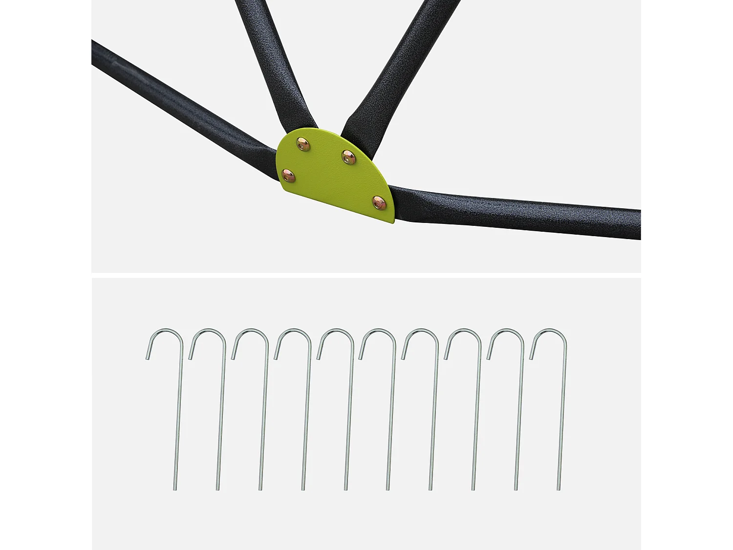 Cupola d'arrampicata con scivolo, verde