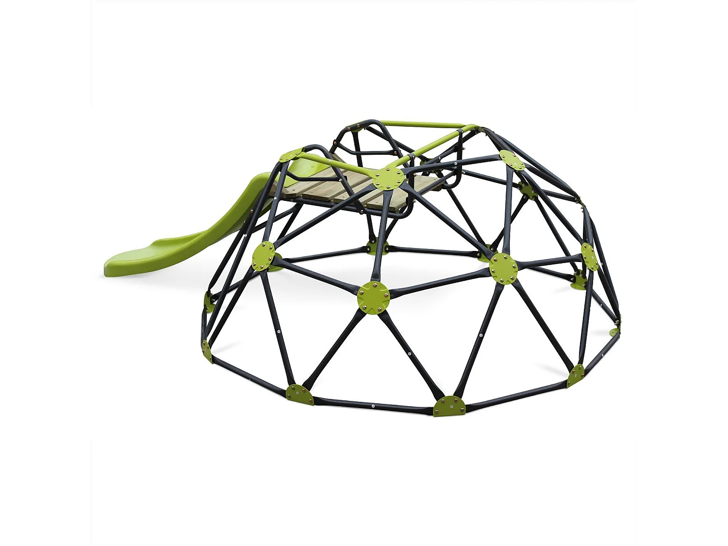 Cupola d'arrampicata con scivolo, verde