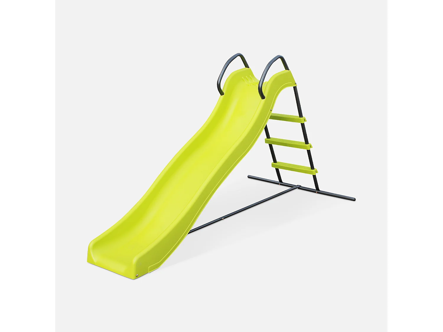 Toboggan - Sirocco vert - Glissière double vague. 175cm de longueur. structure de jardin extérieure. aire de jeu pour le jardin.