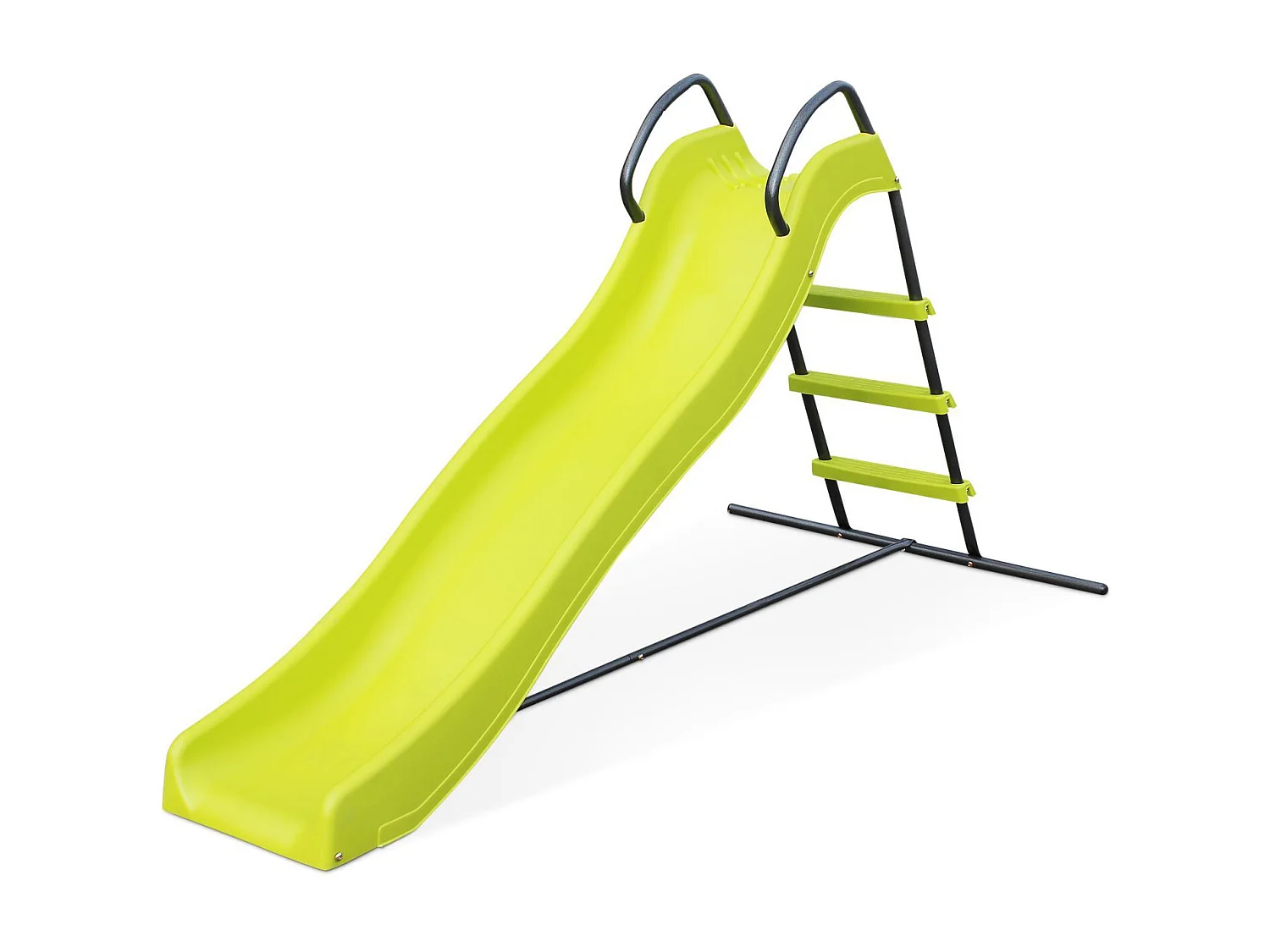 Toboggan - Sirocco vert - Glissière double vague. 175cm de longueur. structure de jardin extérieure. aire de jeu pour le jardin.