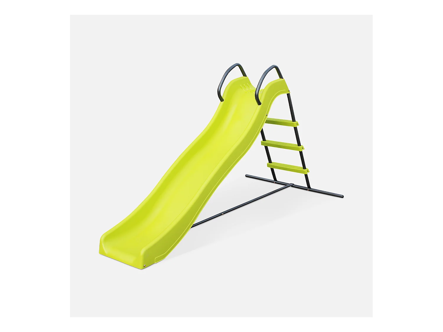 Toboggan - Sirocco vert - Glissière double vague. 175cm de longueur. structure de jardin extérieure. aire de jeu pour le jardin.
