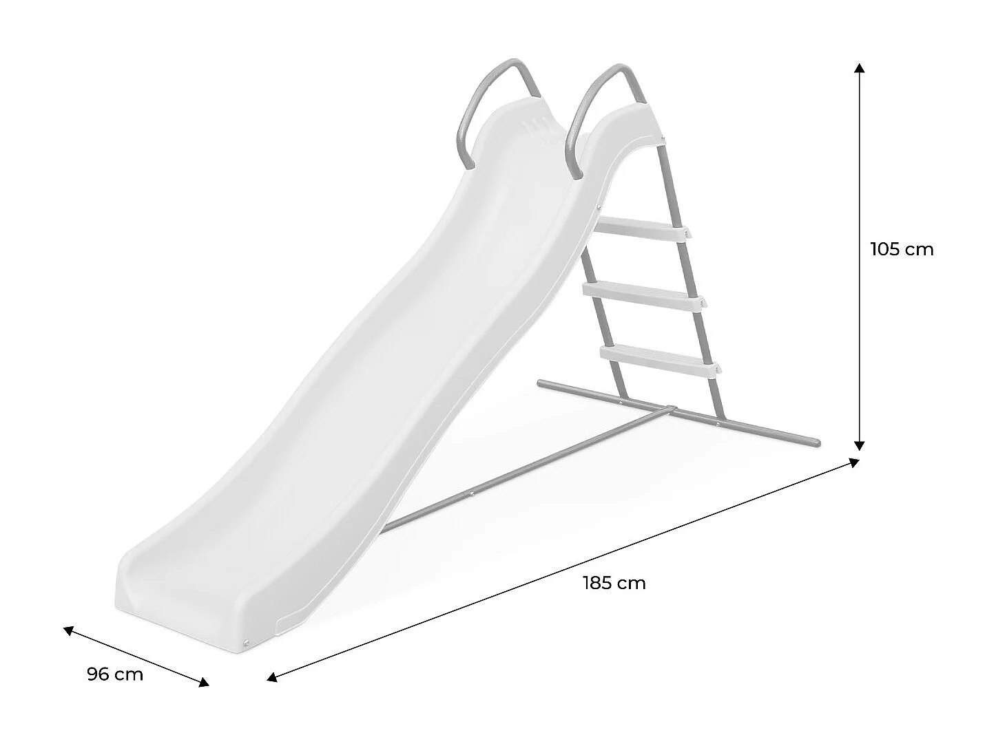 Toboggan - Sirocco vert - Glissière double vague. 175cm de longueur. structure de jardin extérieure. aire de jeu pour le jardin.