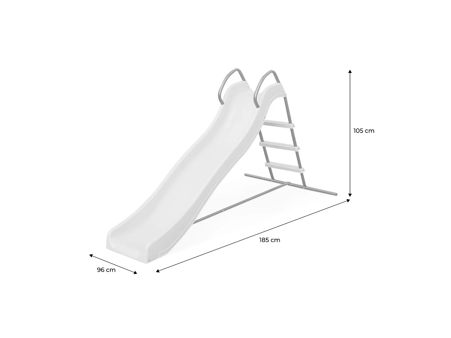 Toboggan - Sirocco vert - Glissière double vague. 175cm de longueur. structure de jardin extérieure. aire de jeu pour le jardin.