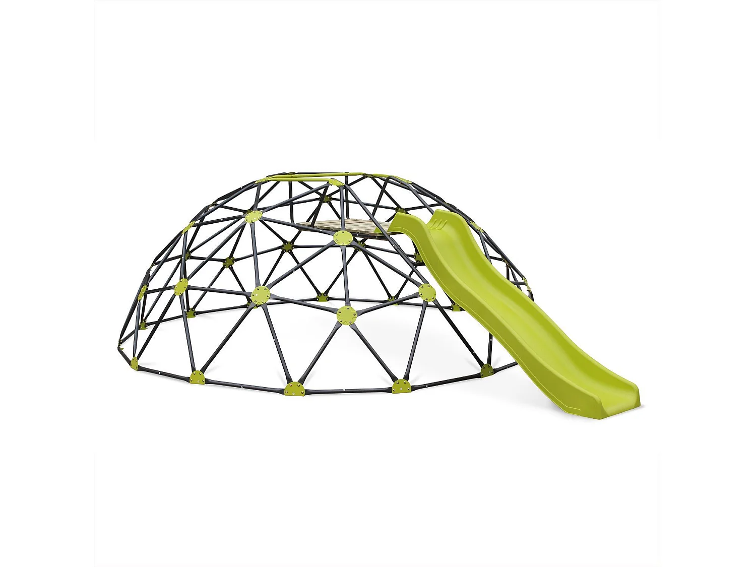 Cupola d'arrampicata con scivolo, verde