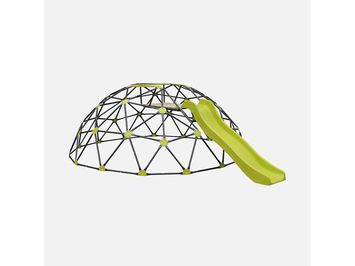 Cupola d'arrampicata con scivolo, verde