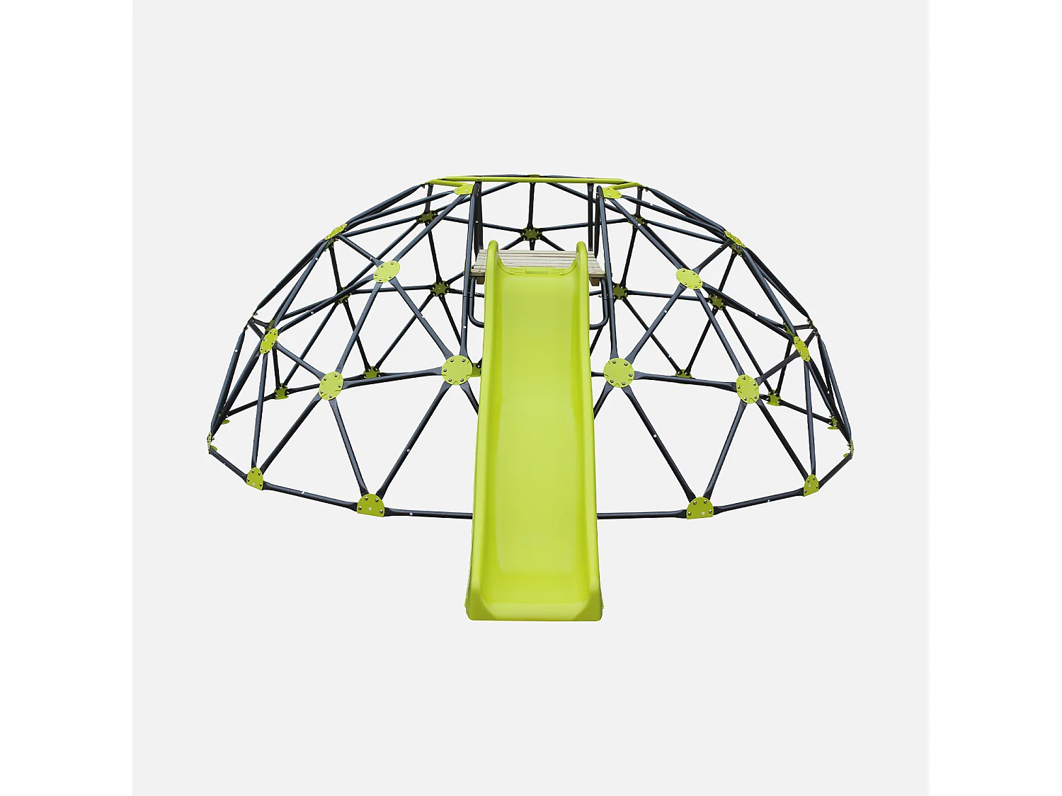 Cupola d'arrampicata con scivolo, verde