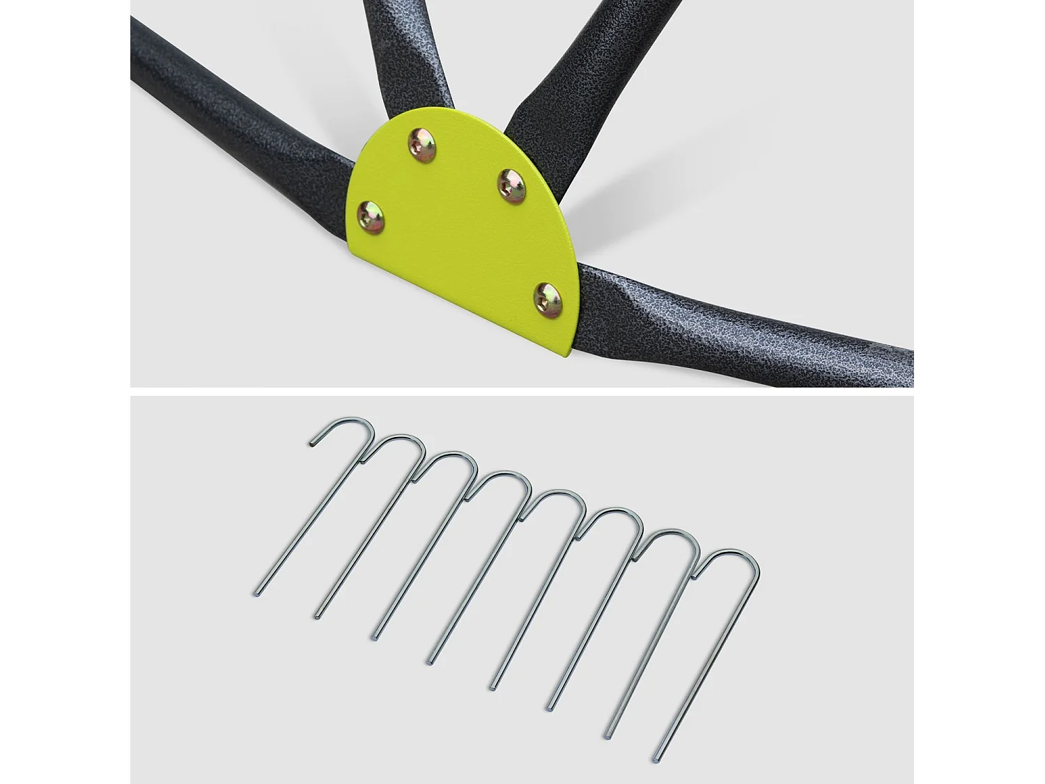 Cupola d'arrampicata con scivolo, verde