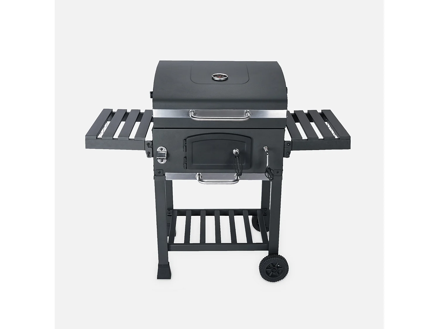 Barbecue a carbonella grill + affumicatore, nero