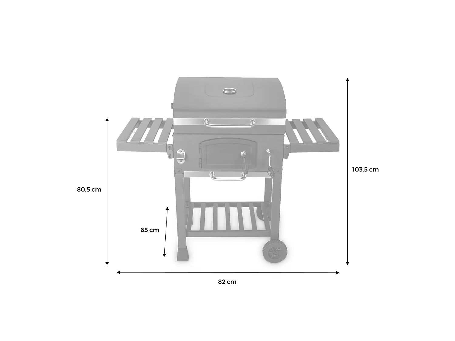 Barbacoa de carbón premium, Negro