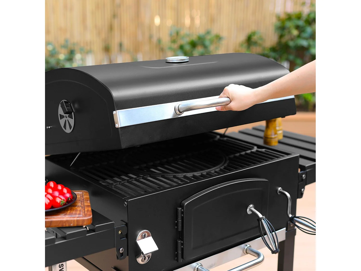 Barbacoa de carbón premium, Negro