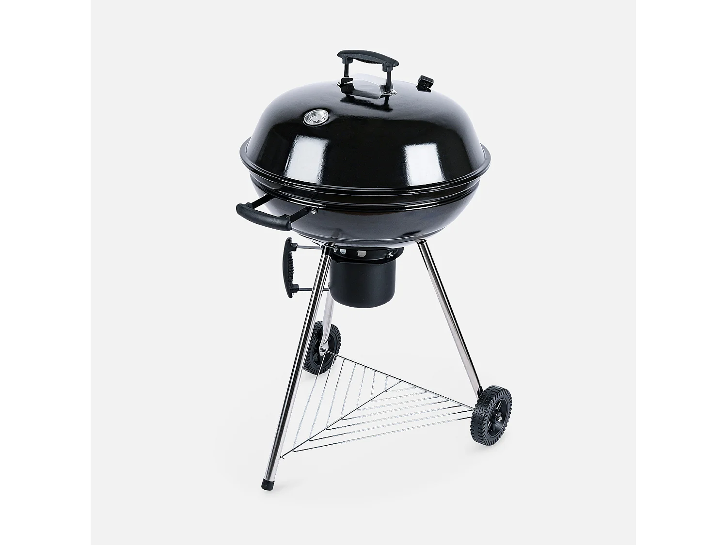 Barbecue a carbonella grill + affumicatore, nero