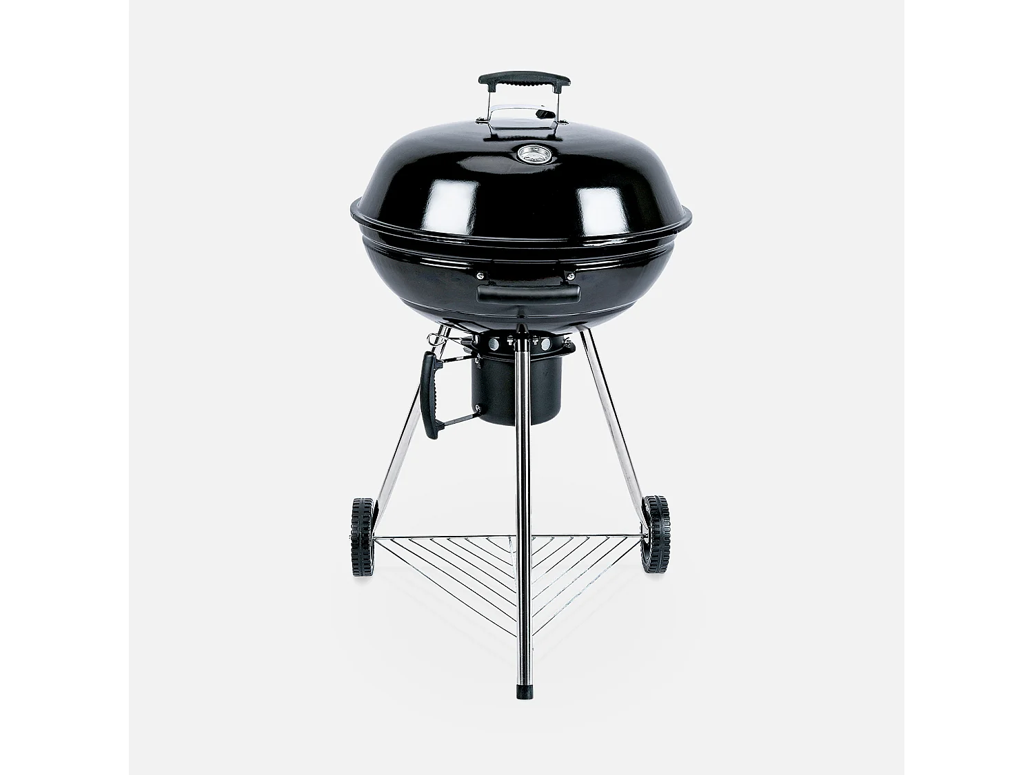 Barbecue a carbonella grill + affumicatore, nero