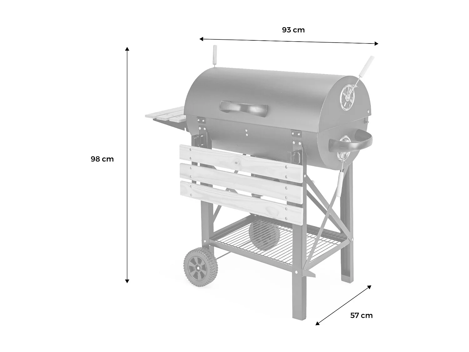 Barbacoa de carbón negro