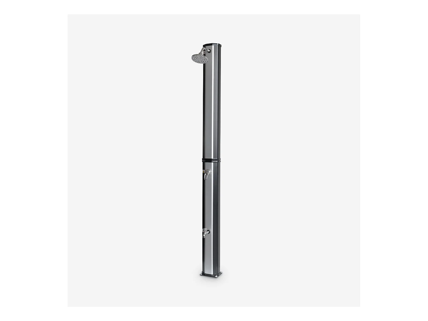Douche solaire d'extérieur Aquae pour piscine. terrasse et jardin. avec mitigeur. robinet et réservoir de 35L