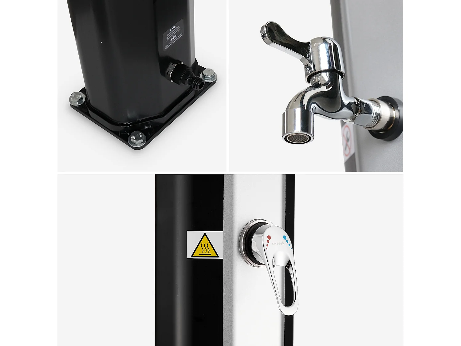 Ducha solar de 35l negro